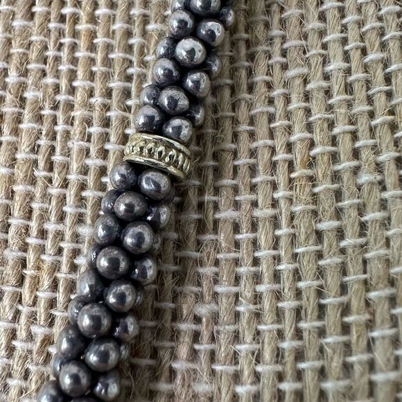 Vintage Lagos Cavier Mix Metal 925 & 18k Bead Chain And Large Pendant - Picture 4 of 11